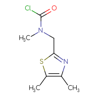 Chemical structure of N-[(4,5-dimethyl-1,3-thiazol-2-yl)methyl]-N-methylcarbamoyl chloride - CSSB00022555029