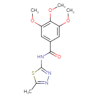 Chemical structure of 3,4,5-trimethoxy-N-(5-methyl-1,3,4-thiadiazol-2-yl)benzamide - CSSB00046184182