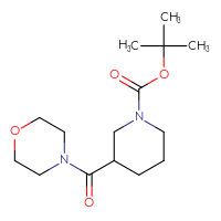 Chemical structure of tert-butyl 3-(morpholine-4-carbonyl)piperidine-1-carboxylate - CSSB00020628449