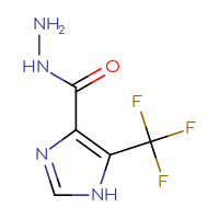 Chemical structure of 5-(trifluoromethyl)-1H-imidazole-4-carbohydrazide - CSSB05129975285