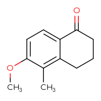 Chemical structure of 6-methoxy-5-methyl-1,2,3,4-tetrahydronaphthalen-1-one - CSSB00009850590