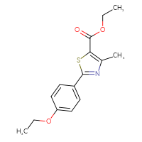 Chemical structure of ethyl 2-(4-ethoxyphenyl)-4-methyl-1,3-thiazole-5-carboxylate - CSSB00049853477