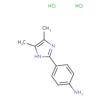 Chemical structure of 4-(4,5-dimethyl-1H-imidazol-2-yl)aniline dihydrochloride - CSSB14849113871