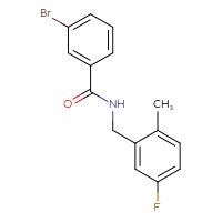 Chemical structure of 3-bromo-N-[(5-fluoro-2-methylphenyl)methyl]benzamide - CSSB02277914232