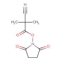 Chemical structure of 2,5-dioxopyrrolidin-1-yl 2-cyano-2,2-dimethylacetate - CSSB06262771510