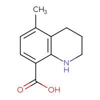 Chemical structure of 5-methyl-1,2,3,4-tetrahydroquinoline-8-carboxylic acid - CSSB00010988780