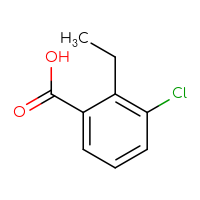 Chemical structure of 3-chloro-2-ethylbenzoic acid - CSSB00009845339