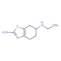 Chemical structure of N6-ethyl-4,5,6,7-tetrahydro-1,3-benzothiazole-2,6-diamine - CSSB00015884109