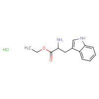 Chemical structure of ethyl 2-amino-3-(1H-indol-3-yl)propanoate hydrochloride - CSSB00020602935