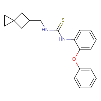 Chemical structure of 1-(2-phenoxyphenyl)-3-({spiro[2.3]hexan-5-yl}methyl)thiourea - CSSB16330948003