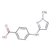Chemical structure of 4-[(1-methyl-1H-pyrazol-3-yl)amino]benzoic acid - CSSB00012641828