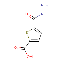 Chemical structure of 5-(hydrazinecarbonyl)thiophene-2-carboxylic acid - CSSB00000027102