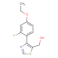 Chemical structure of [4-(4-ethoxy-2-fluorophenyl)-1,3-thiazol-5-yl]methanol - CSSB06594423745