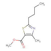 Chemical structure of methyl 2-butyl-4-methyl-1,3-thiazole-5-carboxylate - CSSB00011294835