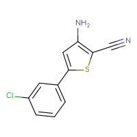 Chemical structure of 3-amino-5-(3-chlorophenyl)thiophene-2-carbonitrile - CSSB00000745624