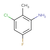 Chemical structure of 3-chloro-5-fluoro-2-methylaniline - CSSB00000036742