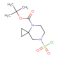 Chemical structure of tert-butyl 7-(chlorosulfonyl)-4,7-diazaspiro[2.5]octane-4-carboxylate - CSSB06359009886