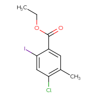 Chemical structure of ethyl 4-chloro-2-iodo-5-methylbenzoate - CSSB00049382315