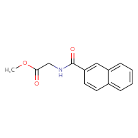 Chemical structure of methyl 2-[(naphthalen-2-yl)formamido]acetate - CSSB00026152430