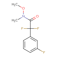 Chemical structure of 2,2-difluoro-2-(3-fluorophenyl)-N-methoxy-N-methylacetamide - CSSB21151594020