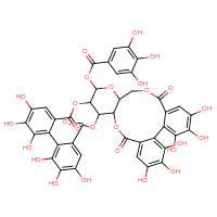 Chemical structure of 7,8,9,12,13,14,28,29,30,33,34,35-dodecahydroxy-4,17,25,38-tetraoxo-3,18,21,24,39-pentaoxaheptacyclo[20.17.0.0²,¹⁹.0⁵,¹⁰.0¹¹,¹⁶.0²⁶,³¹.0³²,³⁷]nonatriaconta-5,7,9,11,13,15,26,28,30,32,34,36-dodecaen-20-yl 3,4,5-trihydroxybenzoate - CSSB20591796517
