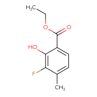 Chemical structure of ethyl 3-fluoro-2-hydroxy-4-methylbenzoate - CSSB00021126136