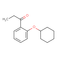 Chemical structure of 1-[2-(cyclohexyloxy)phenyl]propan-1-one - CSSB00000306438