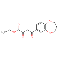 Chemical structure of ethyl 4-(3,4-dihydro-2H-1,5-benzodioxepin-7-yl)-2,4-dioxobutanoate - CSSB21495860630