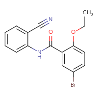 Chemical structure of 5-bromo-N-(2-cyanophenyl)-2-ethoxybenzamide - CSSB00020579875