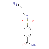 Chemical structure of 4-[(2-cyanoethyl)sulfamoyl]benzamide - CSSB01998074710