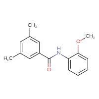 Chemical structure of N-(2-methoxyphenyl)-3,5-dimethylbenzamide - CSSB00026301913