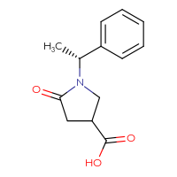 Chemical structure of 5-oxo-1-[(1R)-1-phenylethyl]pyrrolidine-3-carboxylic acid - CSSB00025704092
