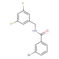 Chemical structure of 3-bromo-N-[(3,5-difluorophenyl)methyl]benzamide - CSSB01025674041