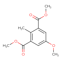 Chemical structure of 1,3-dimethyl 5-methoxy-2-methylbenzene-1,3-dicarboxylate - CSSB02125606373