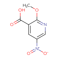 Chemical structure of 2-methoxy-5-nitropyridine-3-carboxylic acid - CSSB00012002162