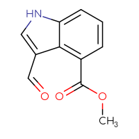 Chemical structure of methyl 3-formyl-1H-indole-4-carboxylate - CSSB00010169613
