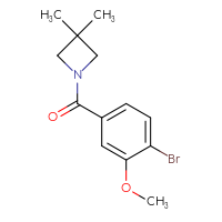 Chemical structure of 1-(4-bromo-3-methoxybenzoyl)-3,3-dimethylazetidine - CSSB00099007211
