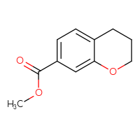 Chemical structure of methyl 3,4-dihydro-2H-1-benzopyran-7-carboxylate - CSSB00010381871