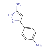 Chemical structure of 3-(4-aminophenyl)-1H-pyrazol-5-amine - CSSB00000076281