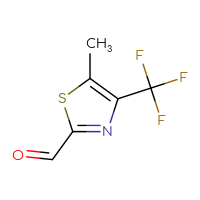 Chemical structure of 5-methyl-4-(trifluoromethyl)-1,3-thiazole-2-carbaldehyde - CSSB00000717481