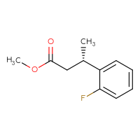 Chemical structure of methyl (3S)-3-(2-fluorophenyl)butanoate - CSSB14957029959