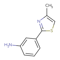 Chemical structure of 3-(4-methyl-1,3-thiazol-2-yl)aniline - CSSB00000749792
