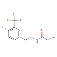 Chemical structure of 2-chloro-N-{2-[4-fluoro-3-(trifluoromethyl)phenyl]ethyl}acetamide - CSSB21332100336