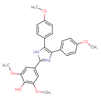 Chemical structure of 4-[4,5-bis(4-methoxyphenyl)-1H-imidazol-2-yl]-2,6-dimethoxyphenol - CSSB00132628148