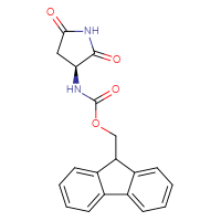 Chemical structure of (9H-fluoren-9-yl)methyl N-[(3S)-2,5-dioxopyrrolidin-3-yl]carbamate - CSSB02125625627