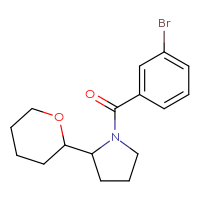 Chemical structure of 1-(3-bromobenzoyl)-2-(oxan-2-yl)pyrrolidine - CSSB01183127658