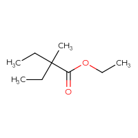Chemical structure of ethyl 2-ethyl-2-methylbutanoate - CSSB00000104844