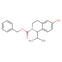 Chemical structure of benzyl 6-hydroxy-1-(propan-2-yl)-1,2,3,4-tetrahydroisoquinoline-2-carboxylate - CSSB03496567013