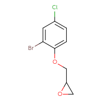 Chemical structure of 2-[(2-bromo-4-chlorophenoxy)methyl]oxirane - CSSB00000744916