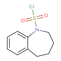 Chemical structure of 2,3,4,5-tetrahydro-1H-1-benzazepine-1-sulfonyl chloride - CSSB06378386806